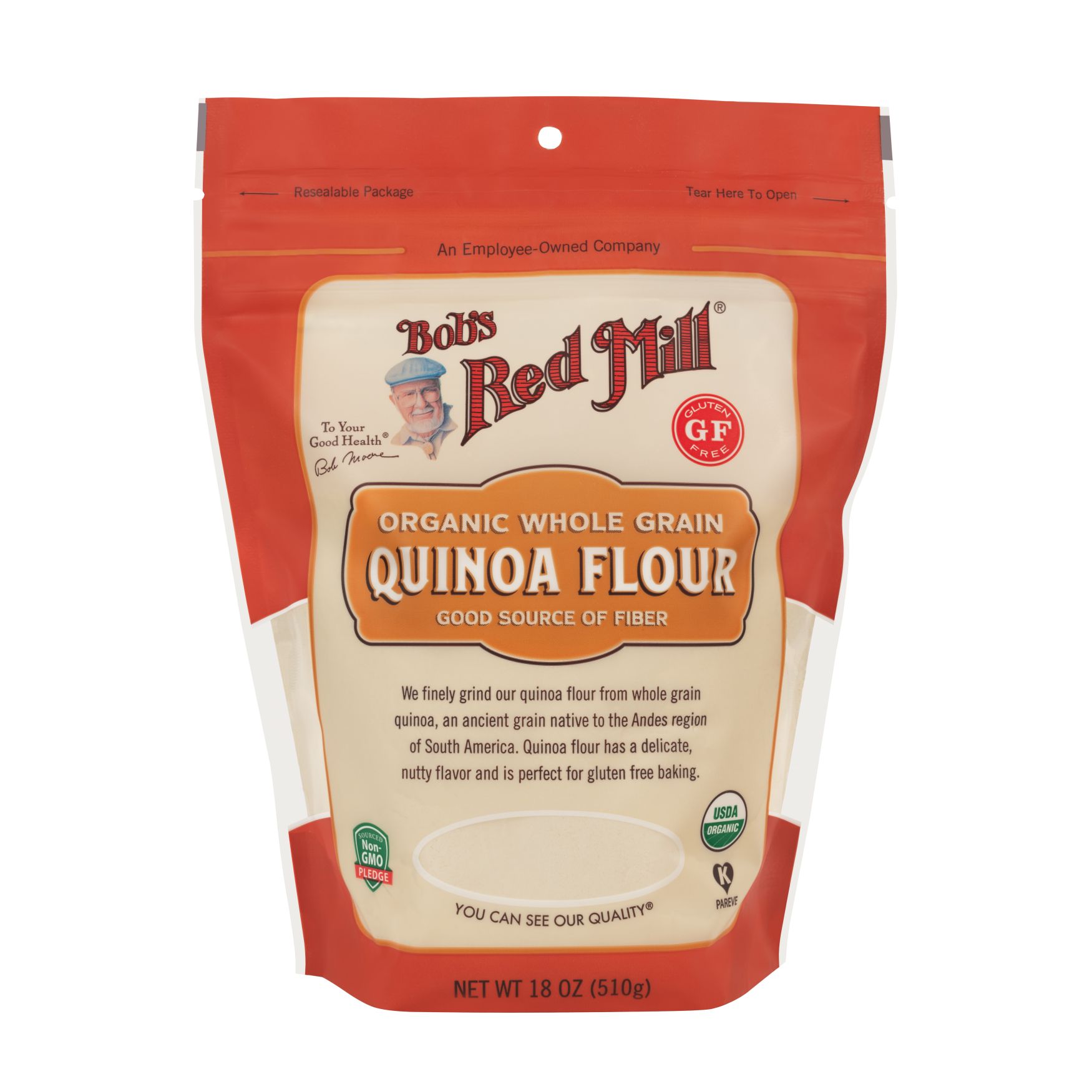 Bob's Red Mill Organic Whole Grain Quinoa Flour 510g