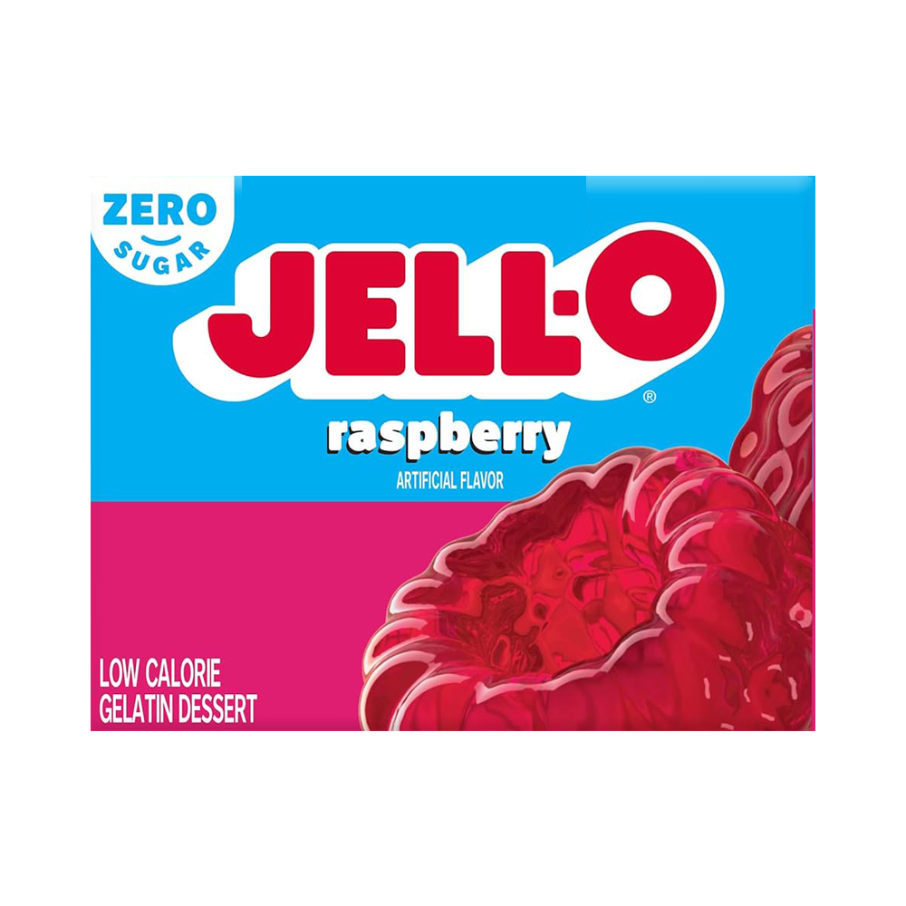 Jello Raspberry Sugar Free Gelatin Dessert Mix 8.5g