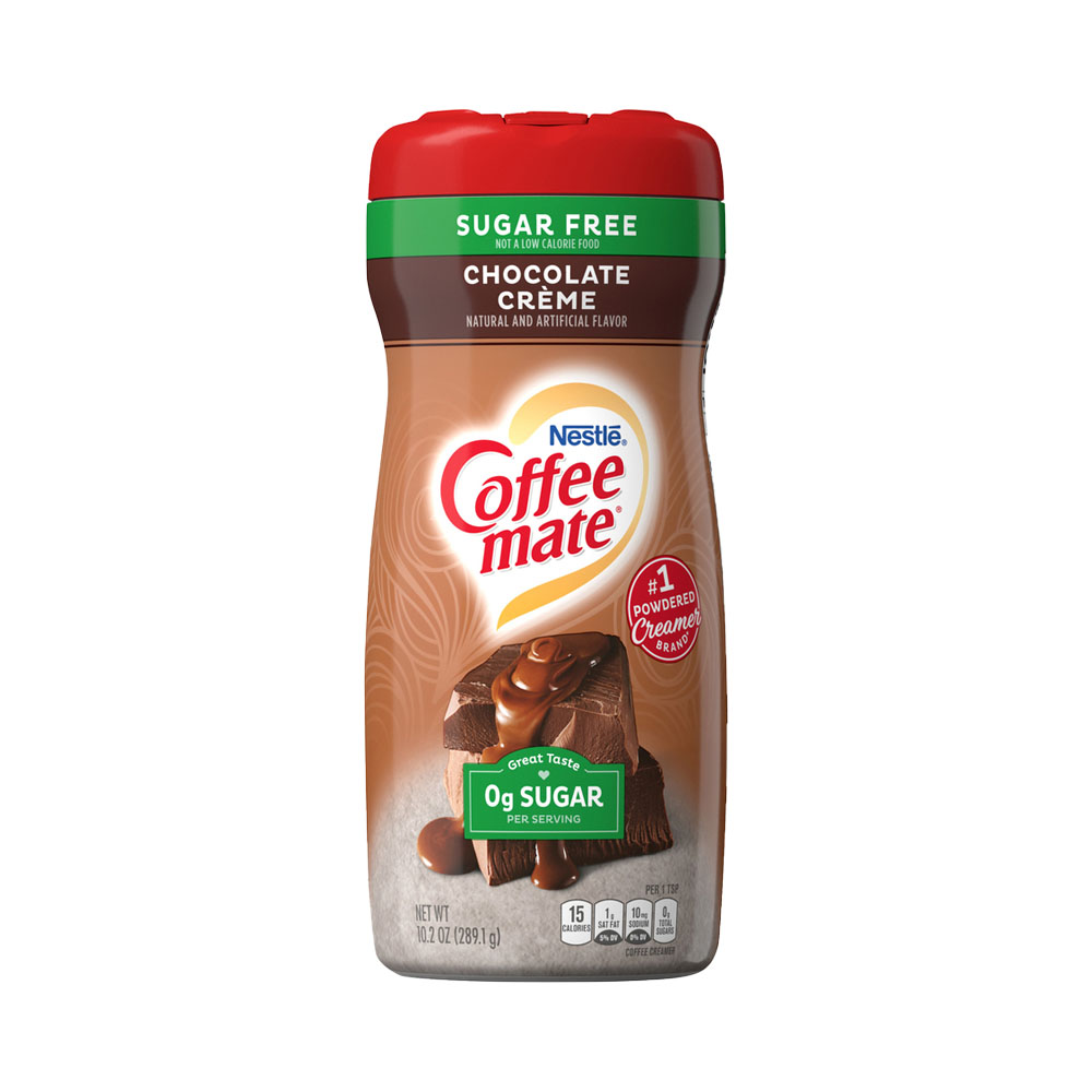 Nestle Coffee Mate Sugar Free Chocolate Creme Coffee Powder 10.2 Oz