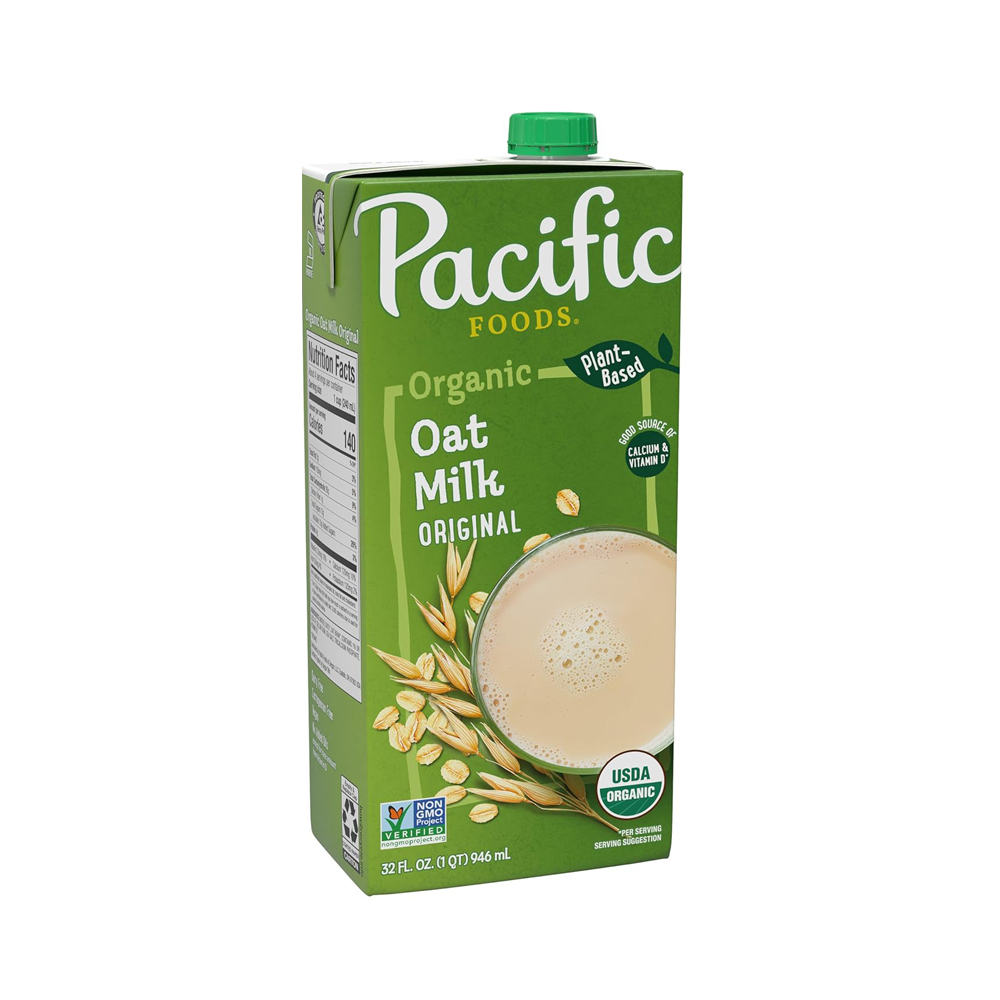 Pacific Foods Original Organic Oat Milk, Plant Based Milk,946ML