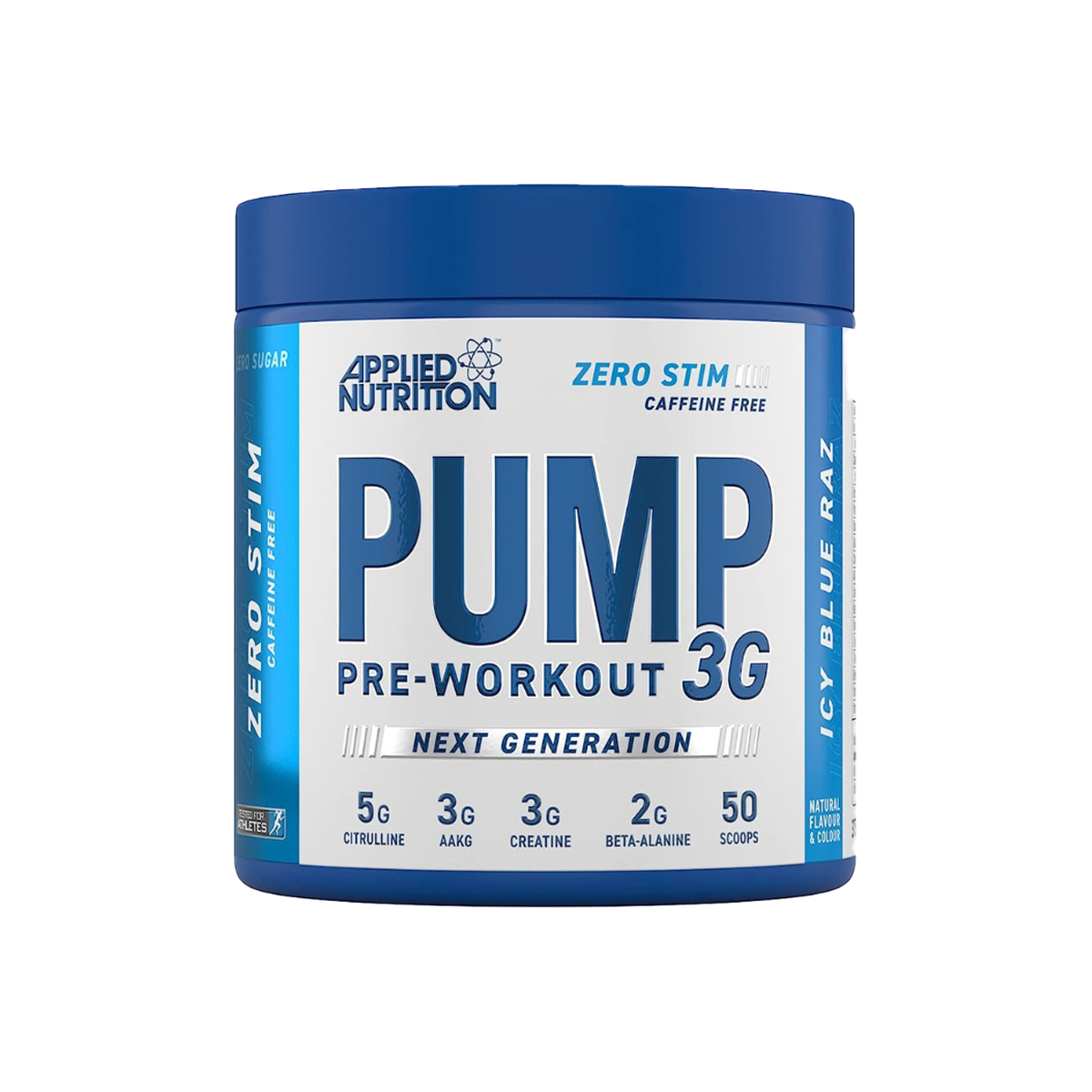 Applied Nutrition Pump Preworkout ZERO Stimulant Blue Raz 375g