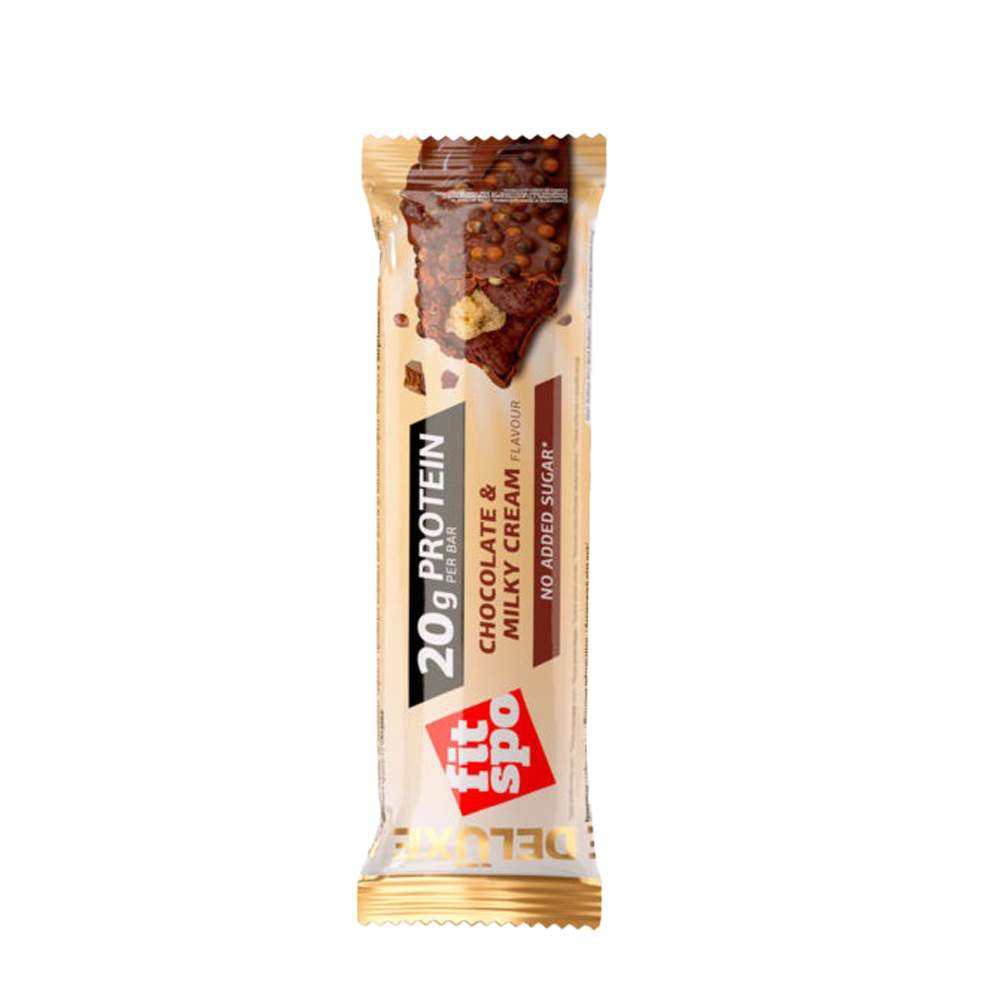 Fit Spo Deluxe Protein bar  20g protein, Chocolate and Milky Cream, 60g