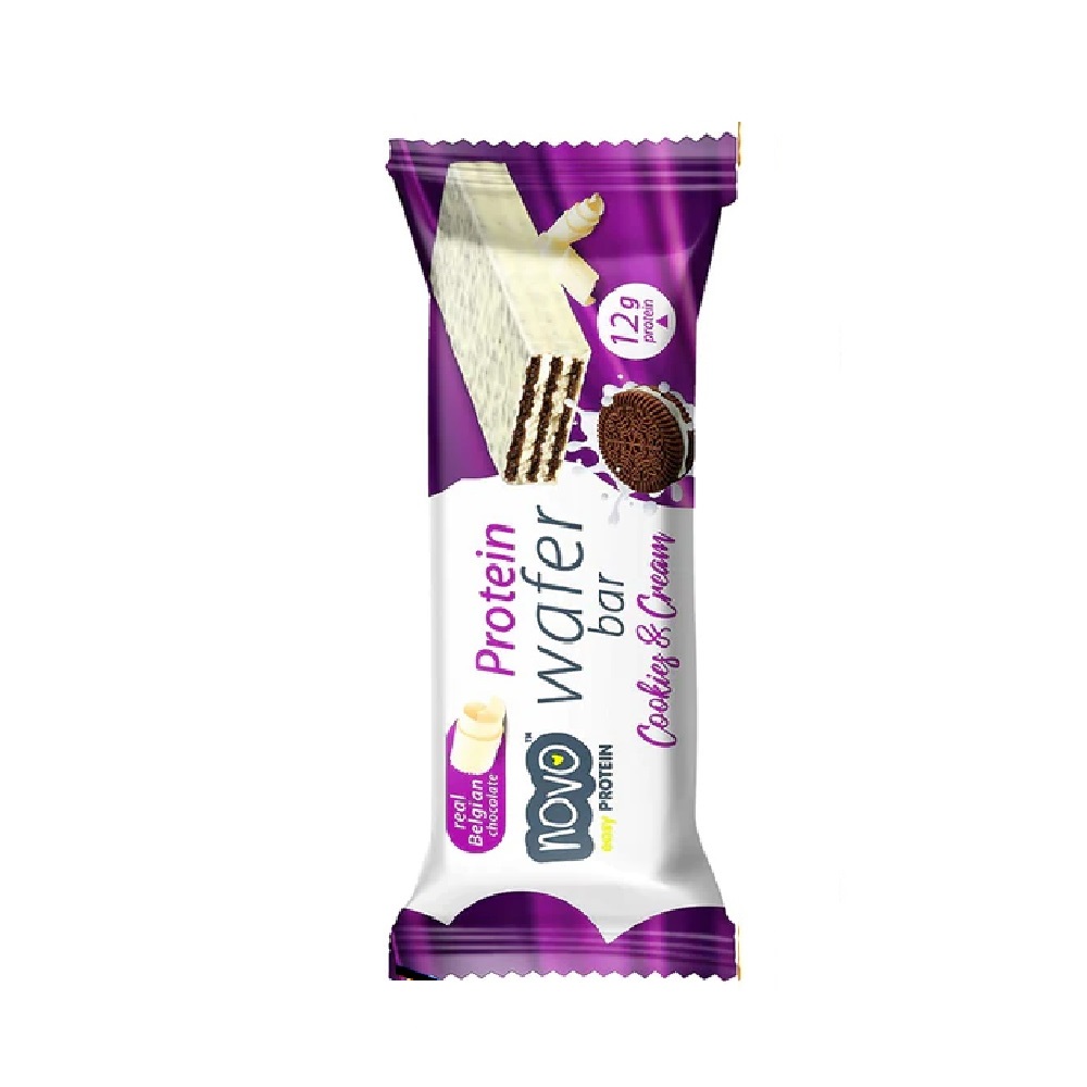 NOVO Protein Wafer Bar 40g Cookies & Cream - 12 Pack