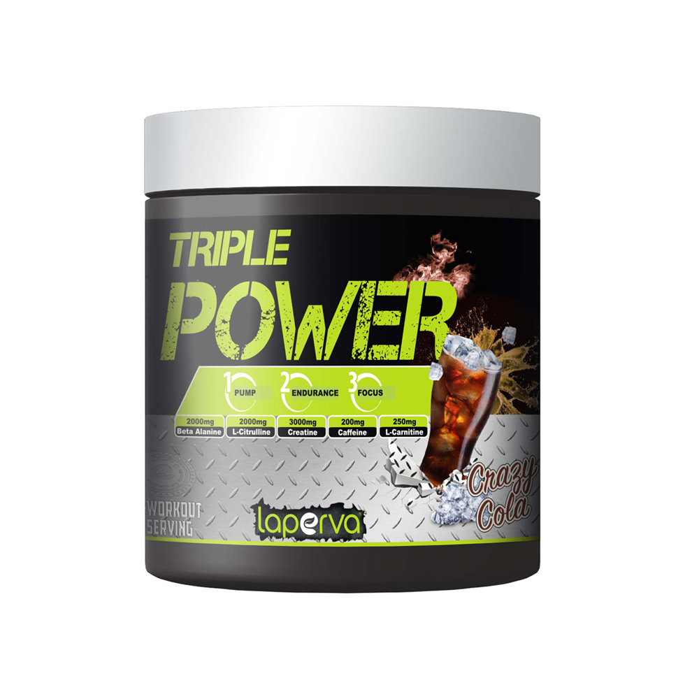 Laperva Triple Power Pre-Workout, Crazy Cola, 30, Enhance Physical Performance and Reduce Tiredness