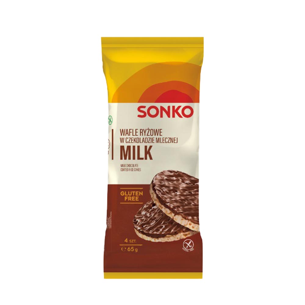 سونكو رايس كيك مع مطلي شوكولاتة الحليب  65 غ