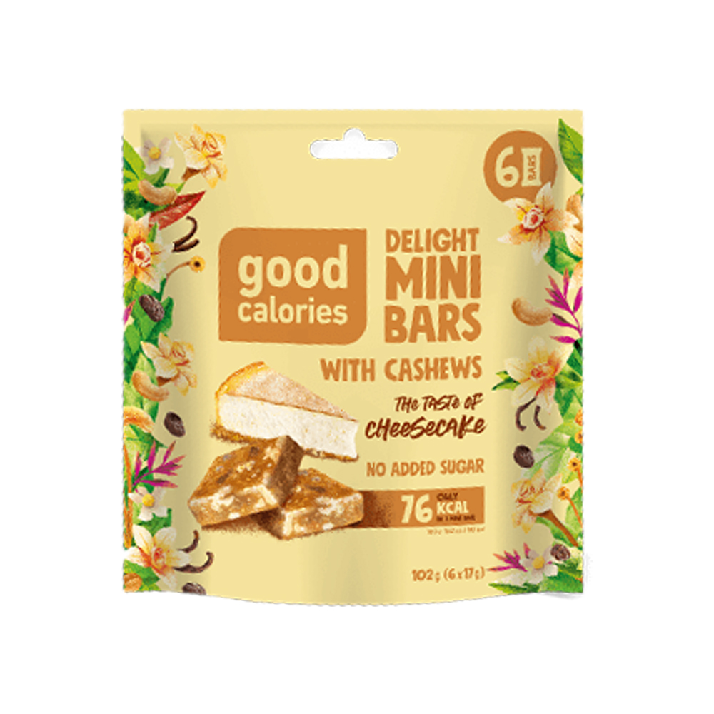 Good Calories DELIGHT mini bars cashews cheesecake 6×17g (120g)