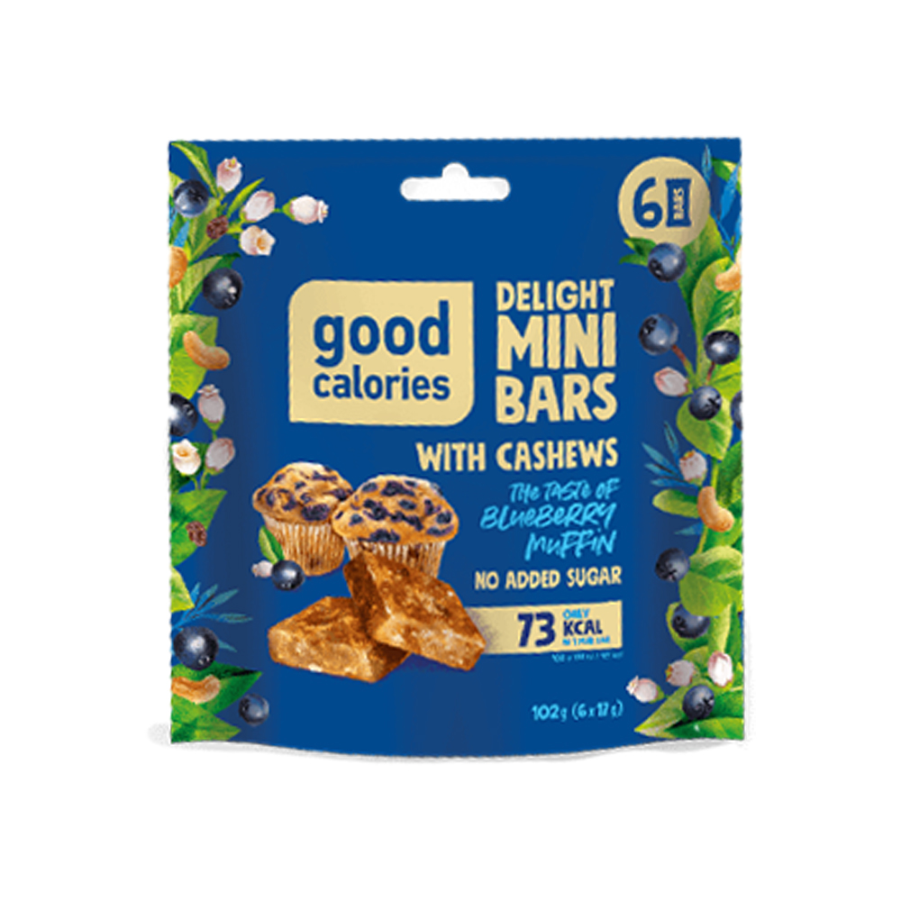 Good Calories DELIGHT mini bars cashews blueberry muffin 6×17g (120g)