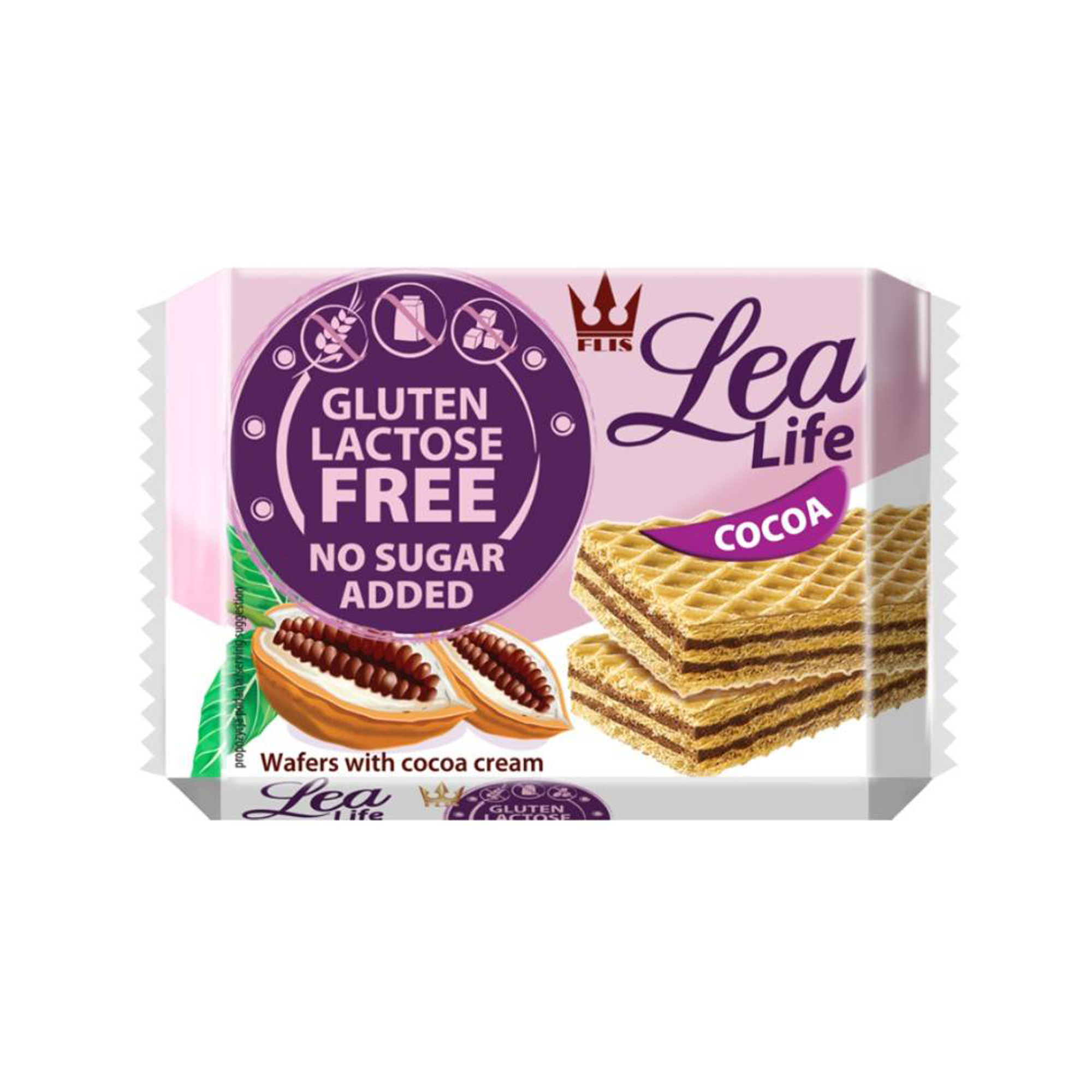 Lea Life Cocoa Wafer Free Of Gluten, Sugar, Lactose 95g