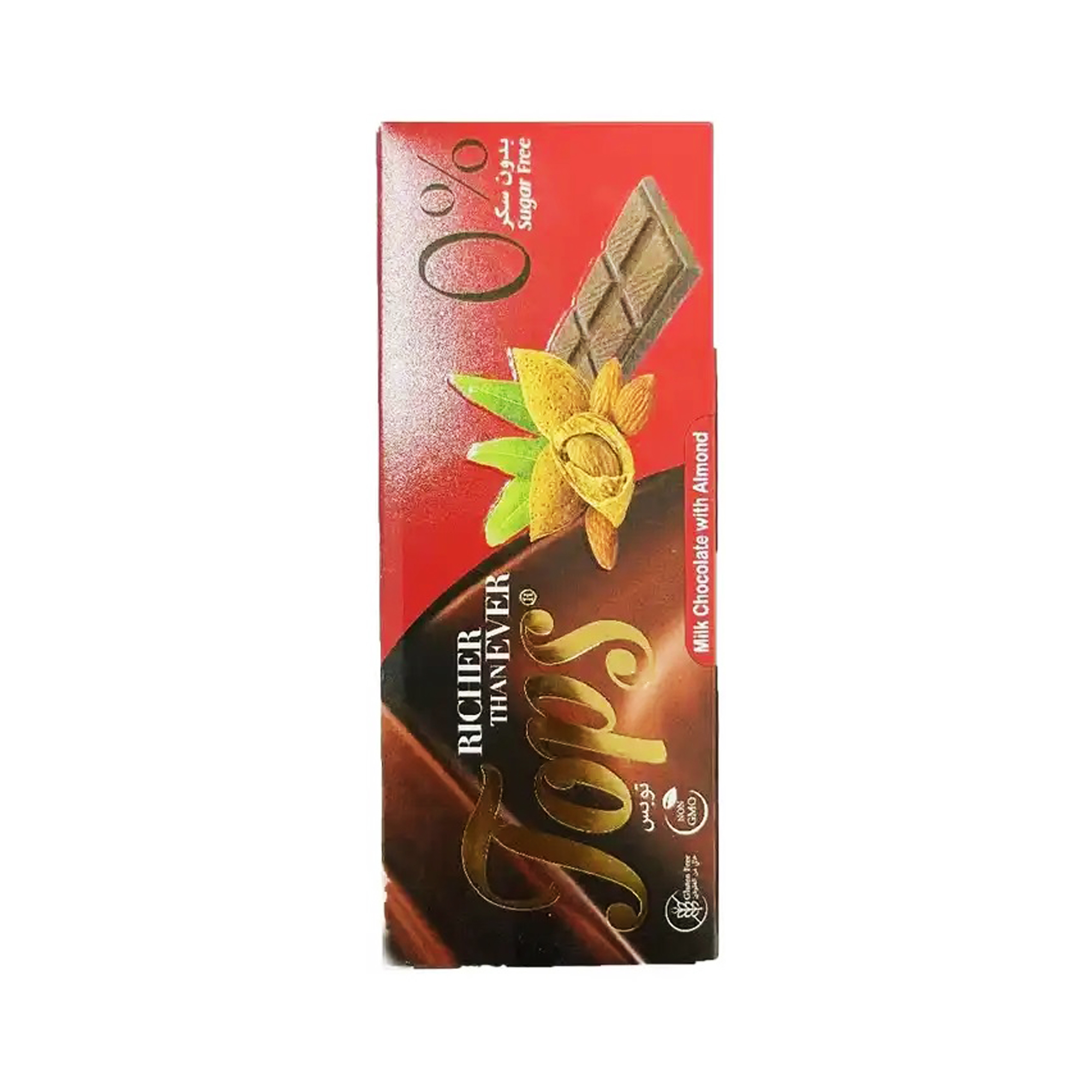 Tops Milk Chocolate With Almonds 60g