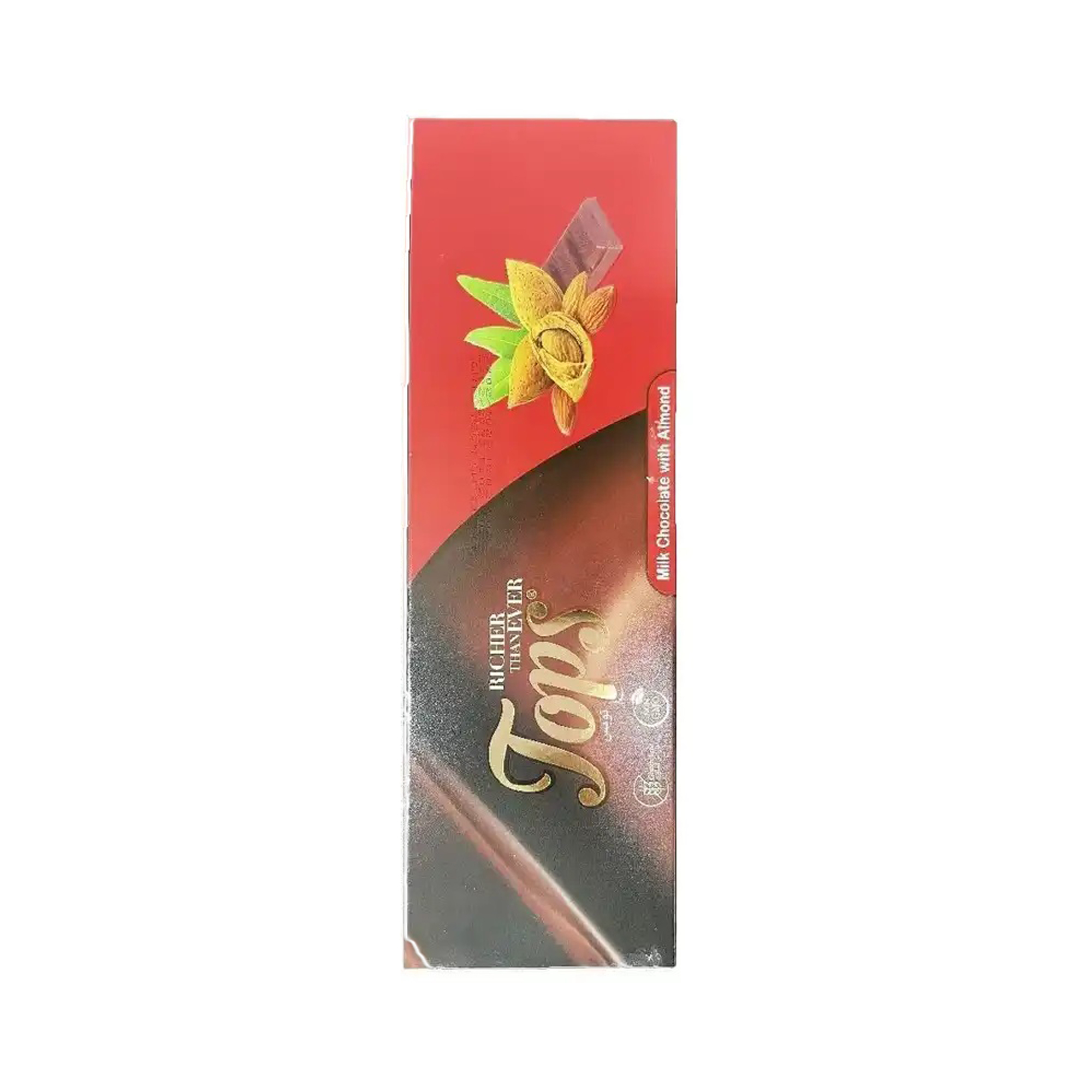 Tops Milk Chocolate With Almonds 140gm