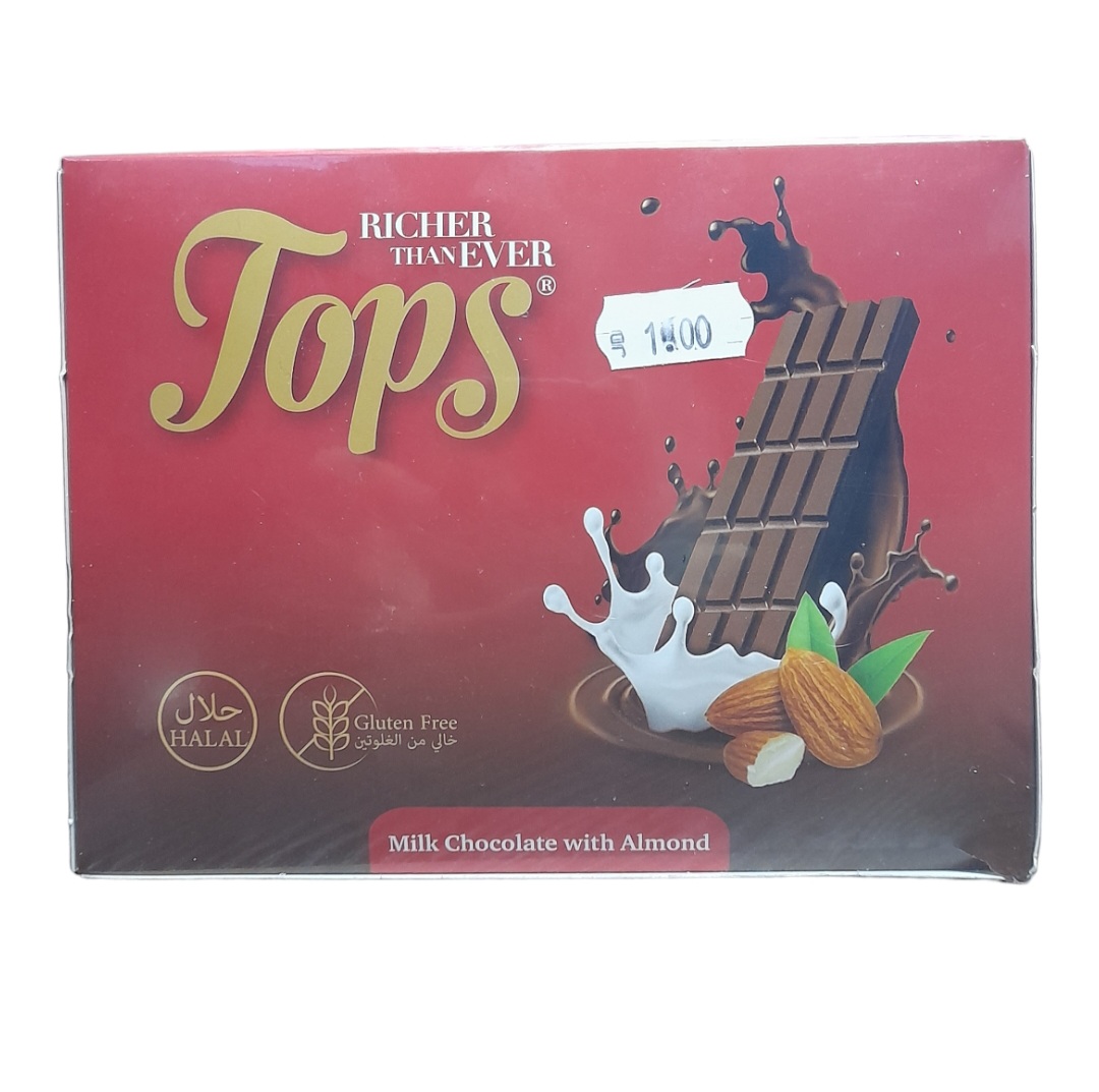 Tops Sticks Milk Chocolate With Almonds *24