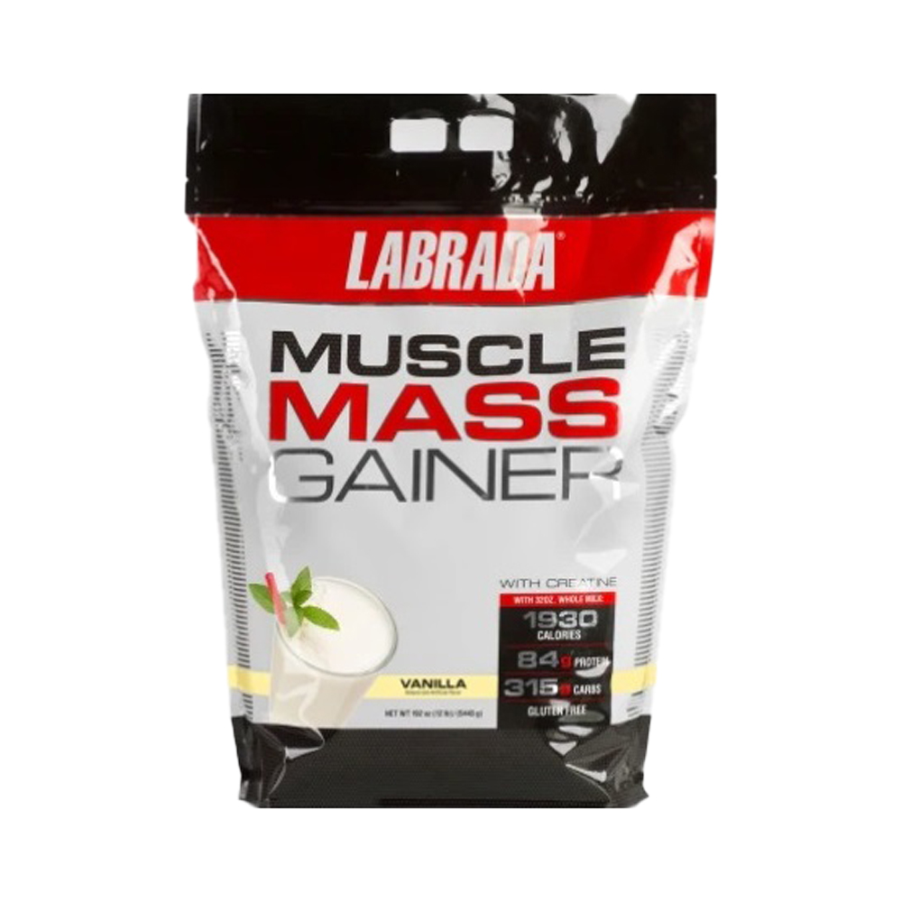 Labrada Muscle Mass Gainer 12LBS 144 SCOOPS  16SEVING VANAILA