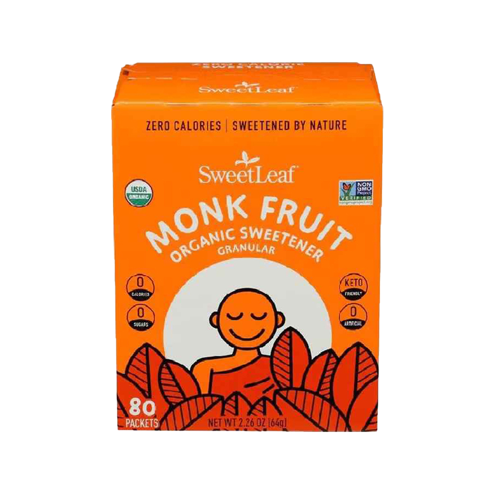 Sweet Leaf Organic Monk Fruit Sweetener 80 Sachets