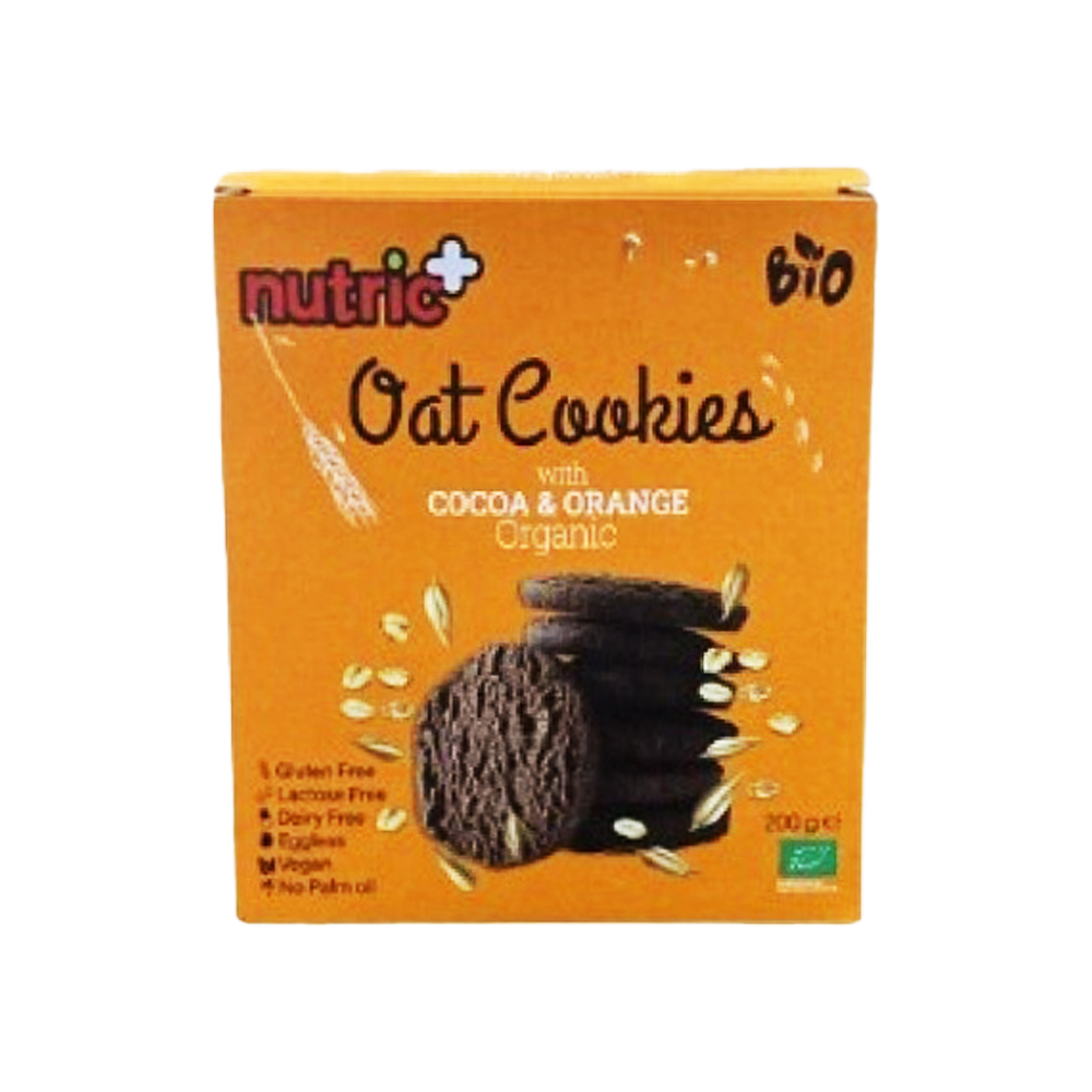 Nutric Organic Oat Cookies Chocolate and Orange 200g