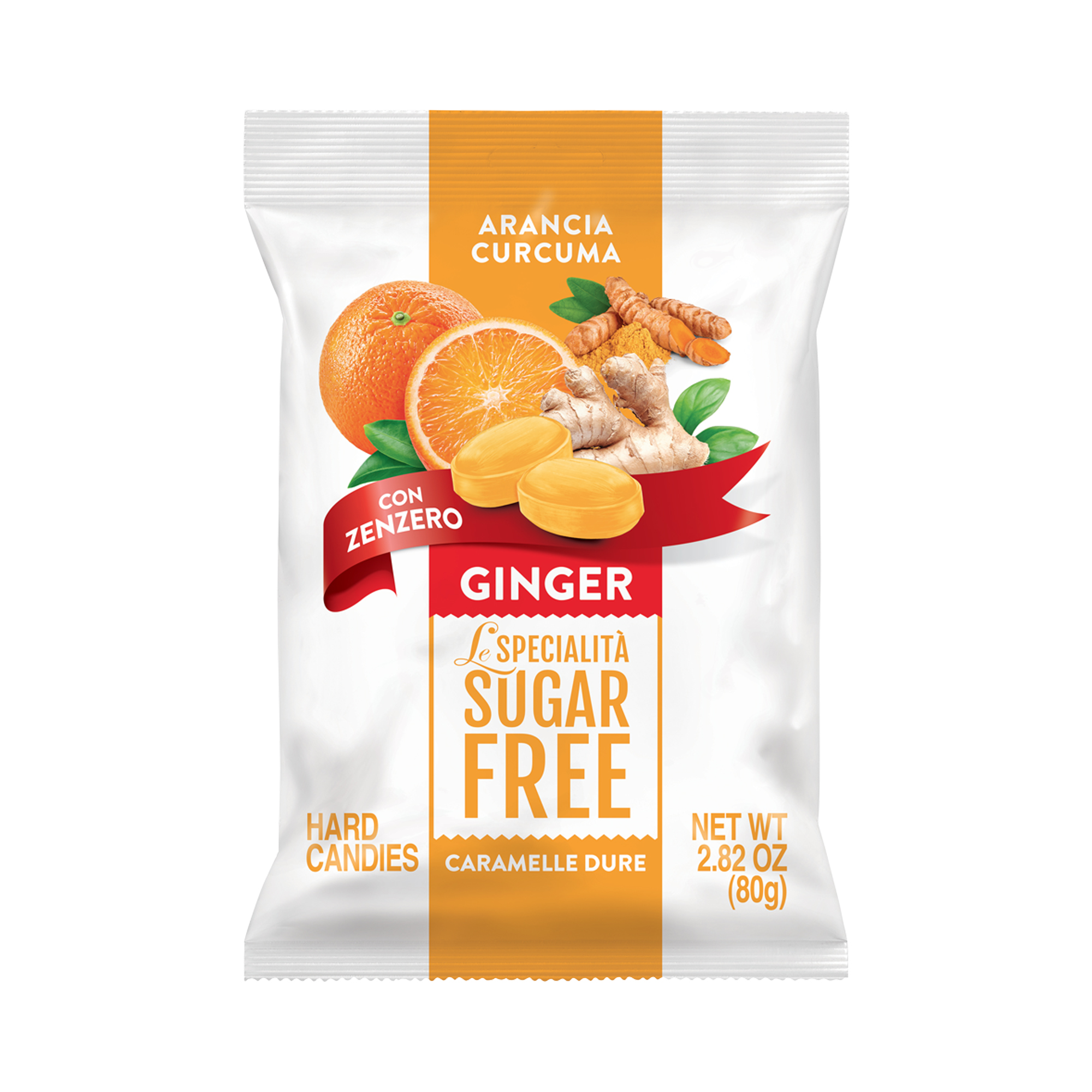 Sugarfree Candies Orange, Ginger And Tumeric 80g