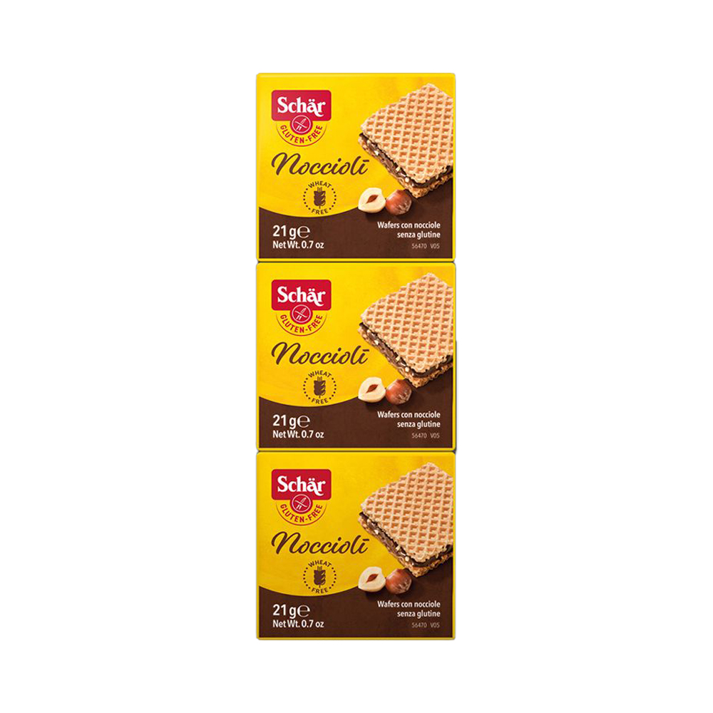 Schär Noccioli Wafers With Hazelnut, Glutenfree 3 x 21 g