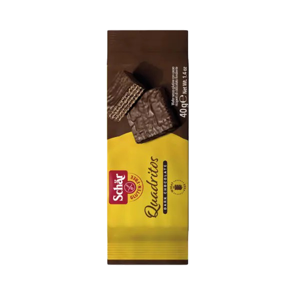 Schär Quadritos Dark Chocolate, Gluten Free 40 g