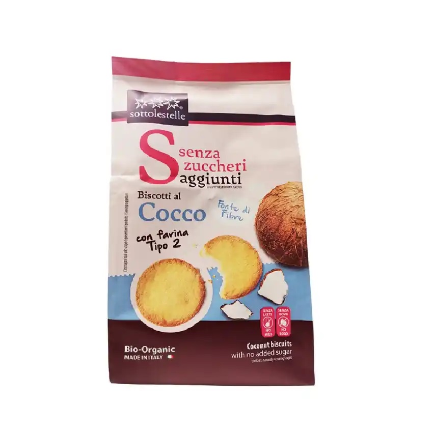 Sottolestelle Organic Cookies With Coconut Without ADDED SUGAR 250g