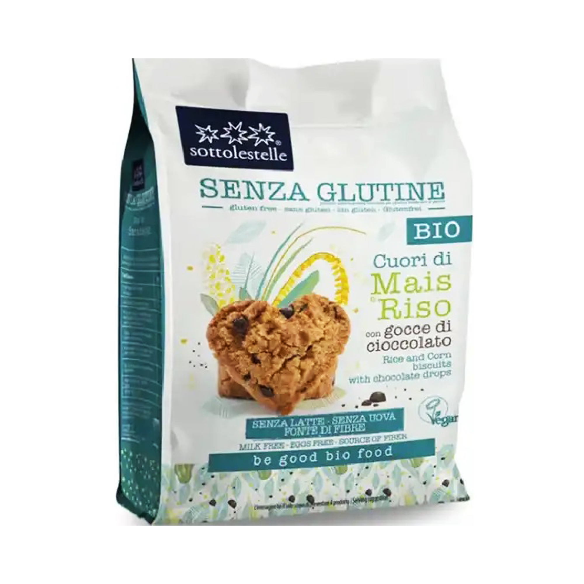 Sottolestelle Organic GF Corn & Rice Biscuits With Chocolate Chips 250g