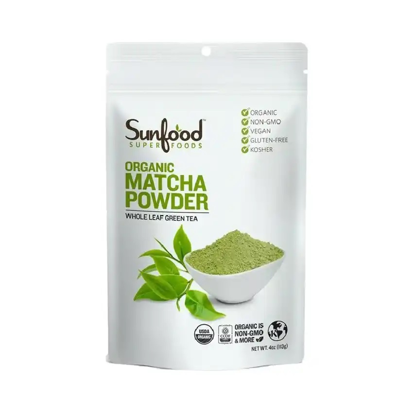 Food super foods organic matcha powder