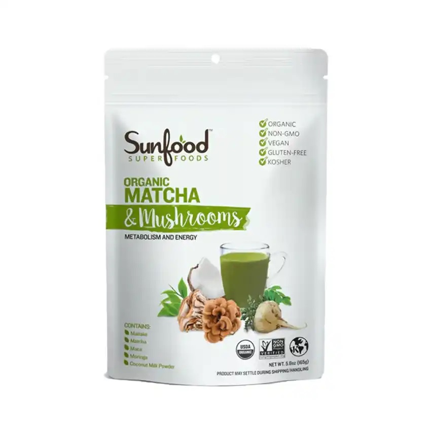 Sun Food Matcha And Organic Mushroom 165g