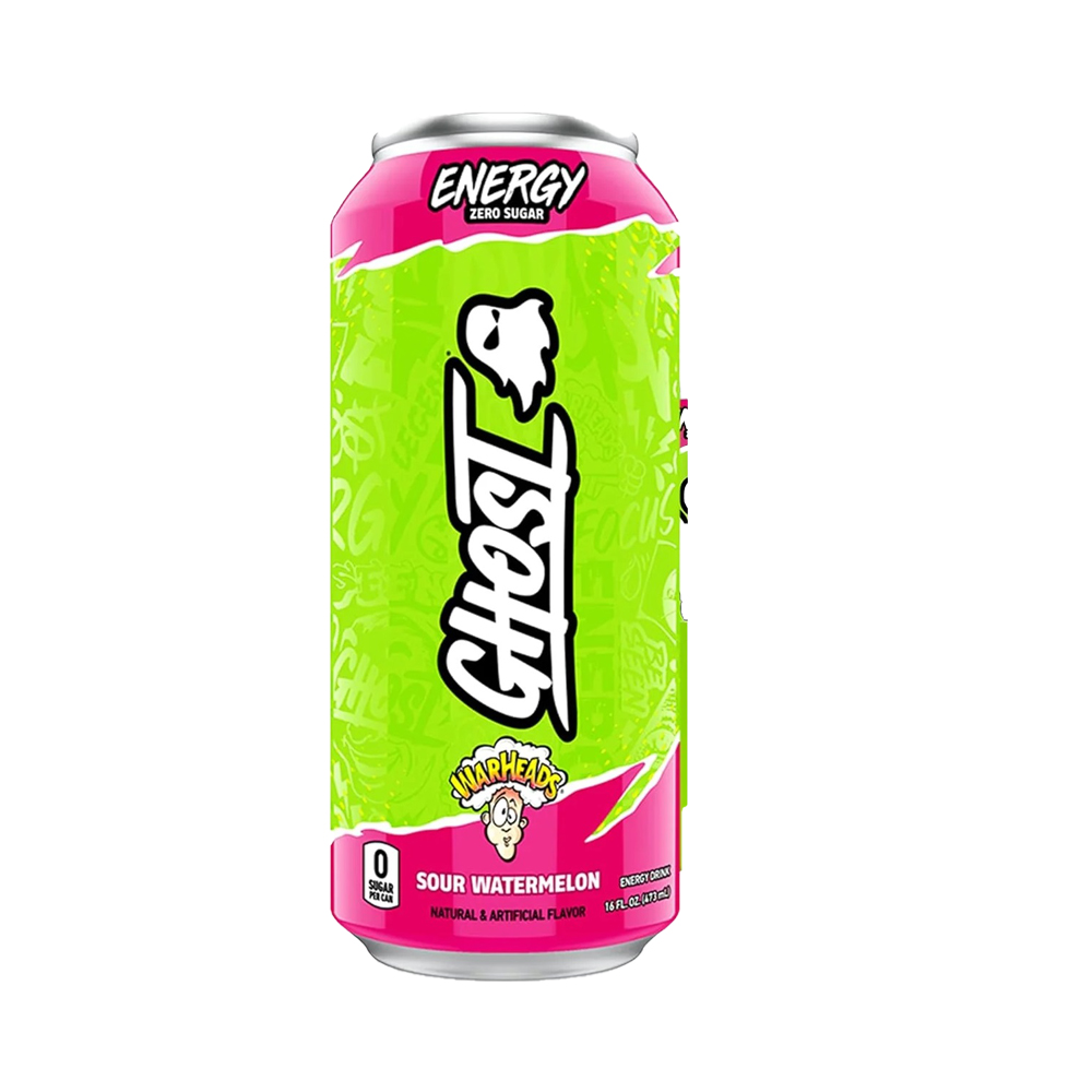 GHOST Zero Sugar Energy Drink, WARHEADS Sour