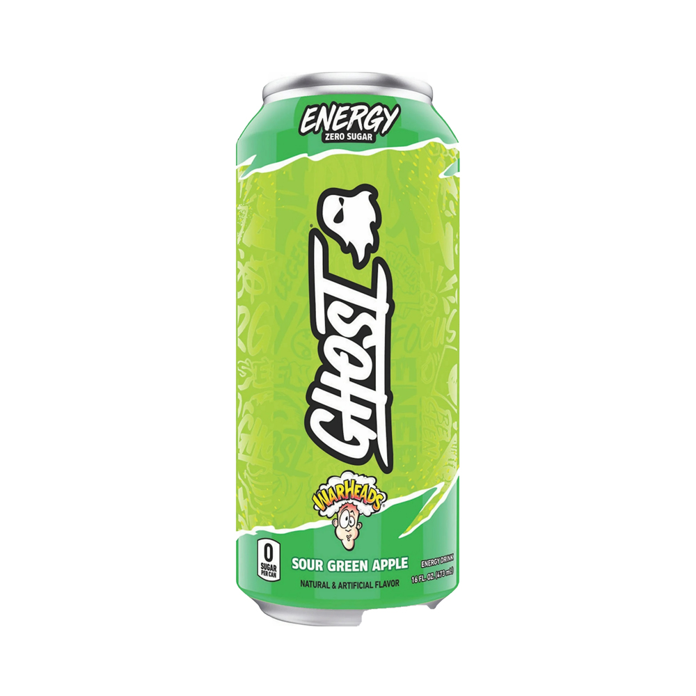 Ghost Energy Zero Sugars Energy Drink, Sour Green