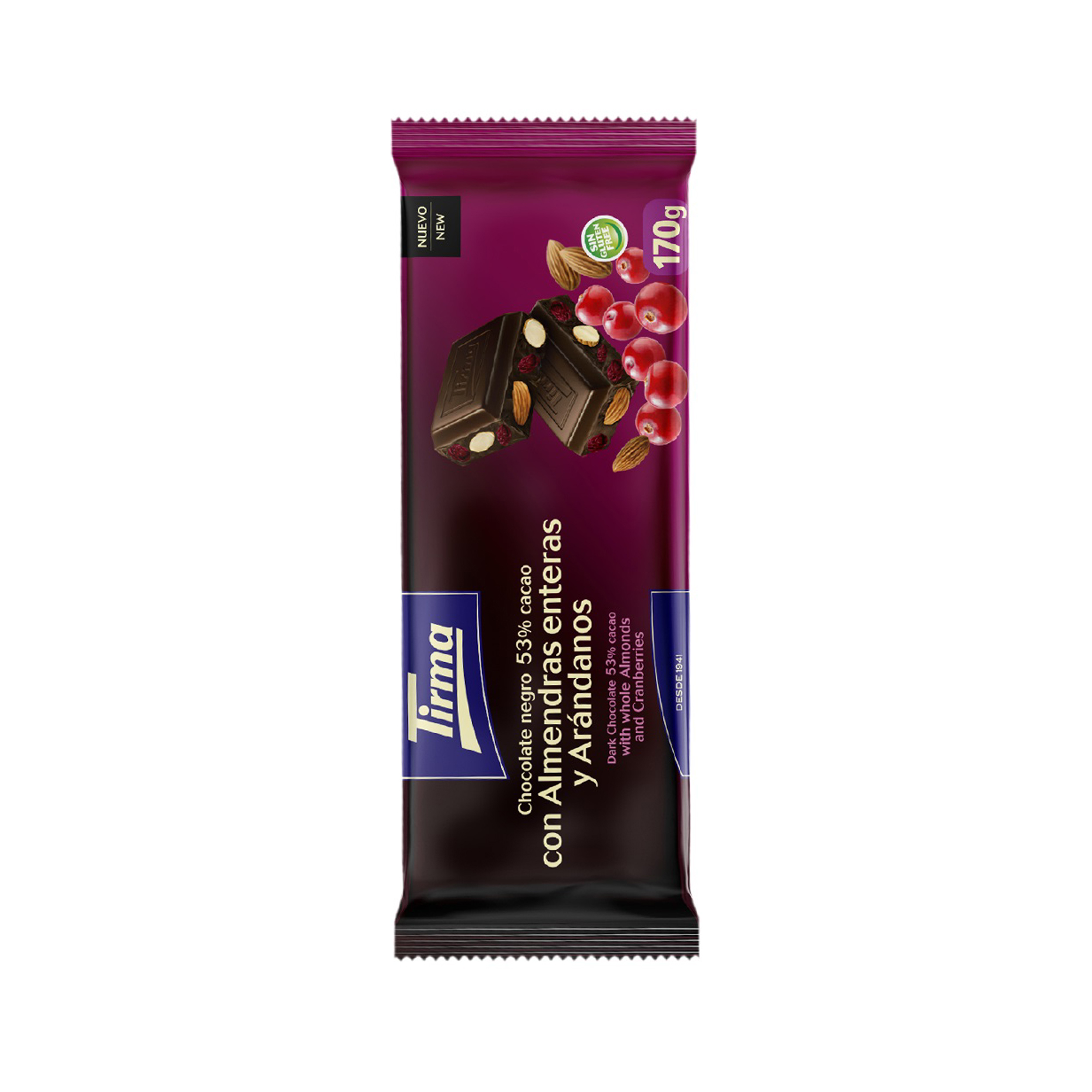 Tirma dark Chocolate with Raspberry and Almond 170 g