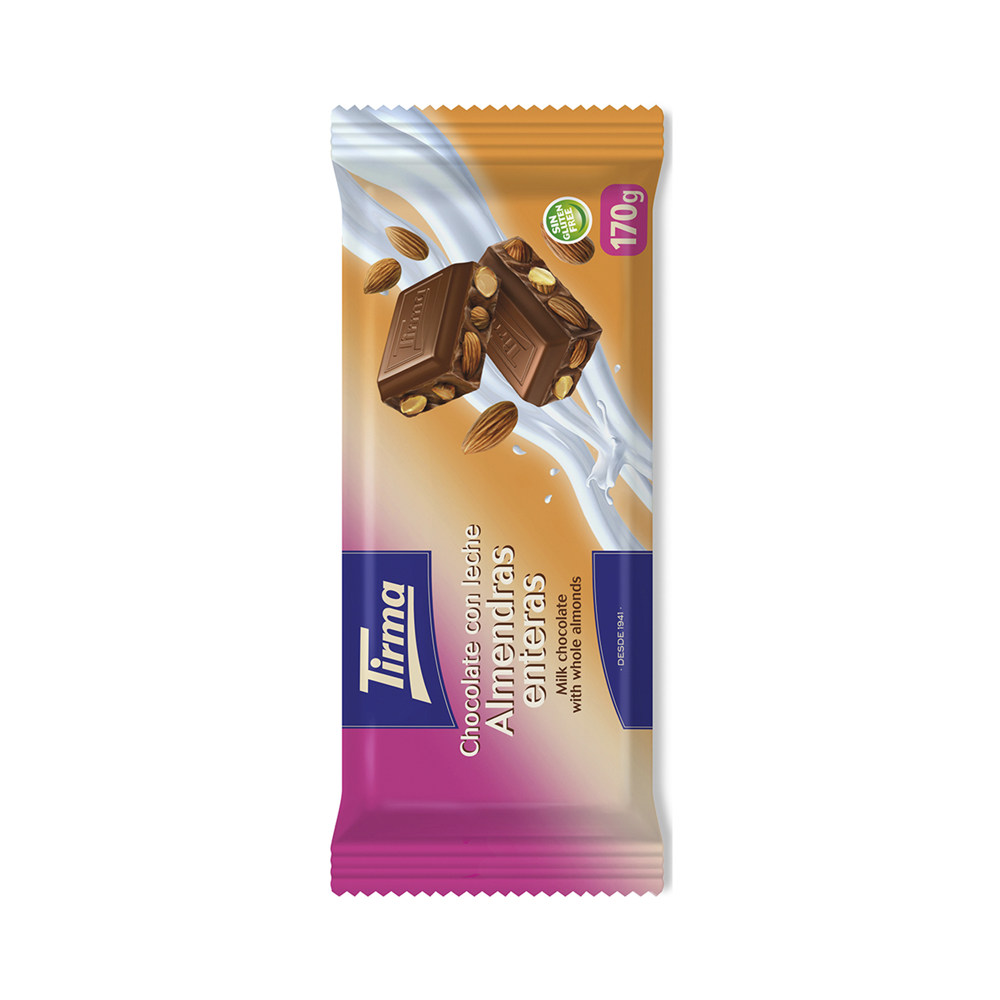 Tirma Milk chocolate with whole almonds 170g