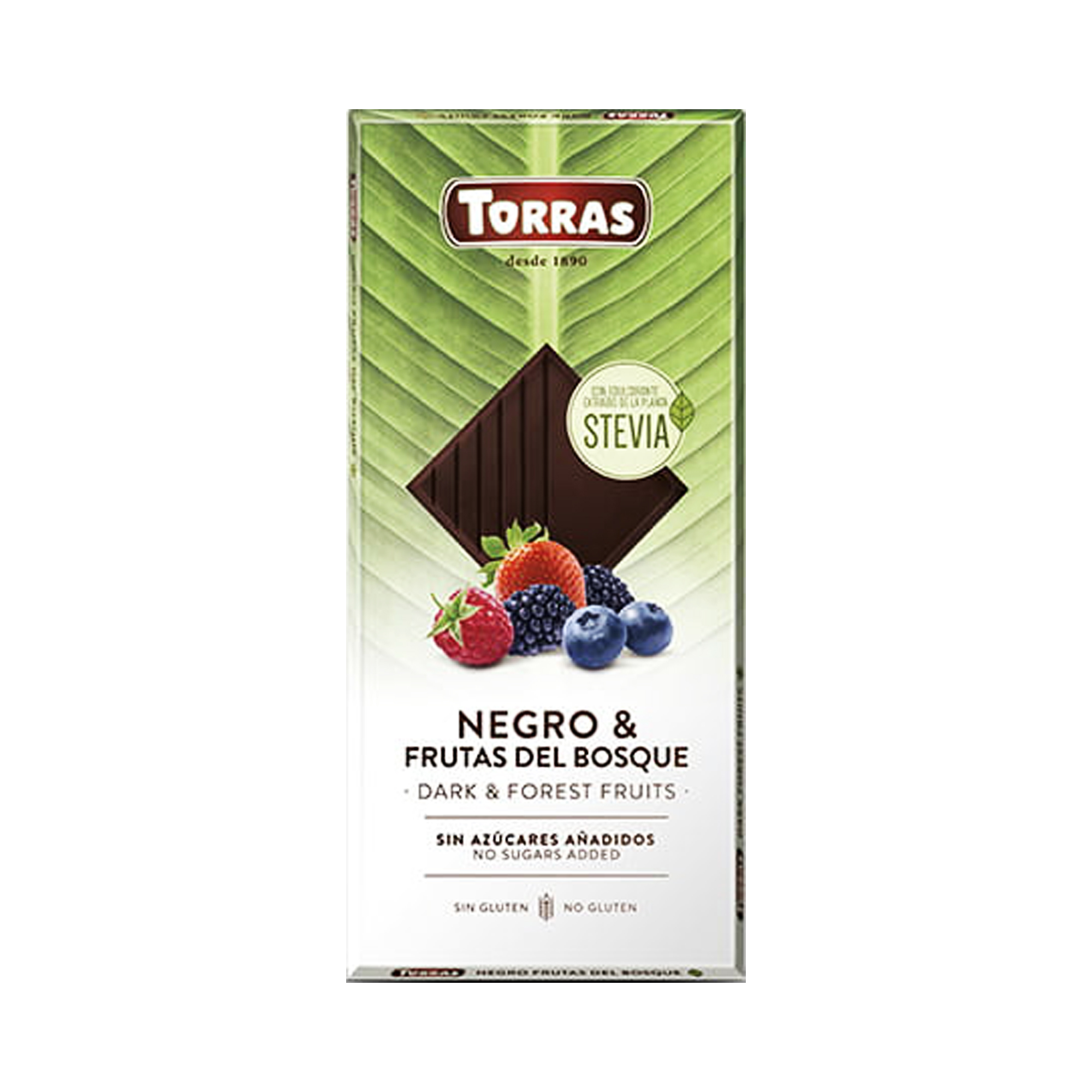 Torras Stevia Dark Chocolate With Forest Fruits 125g