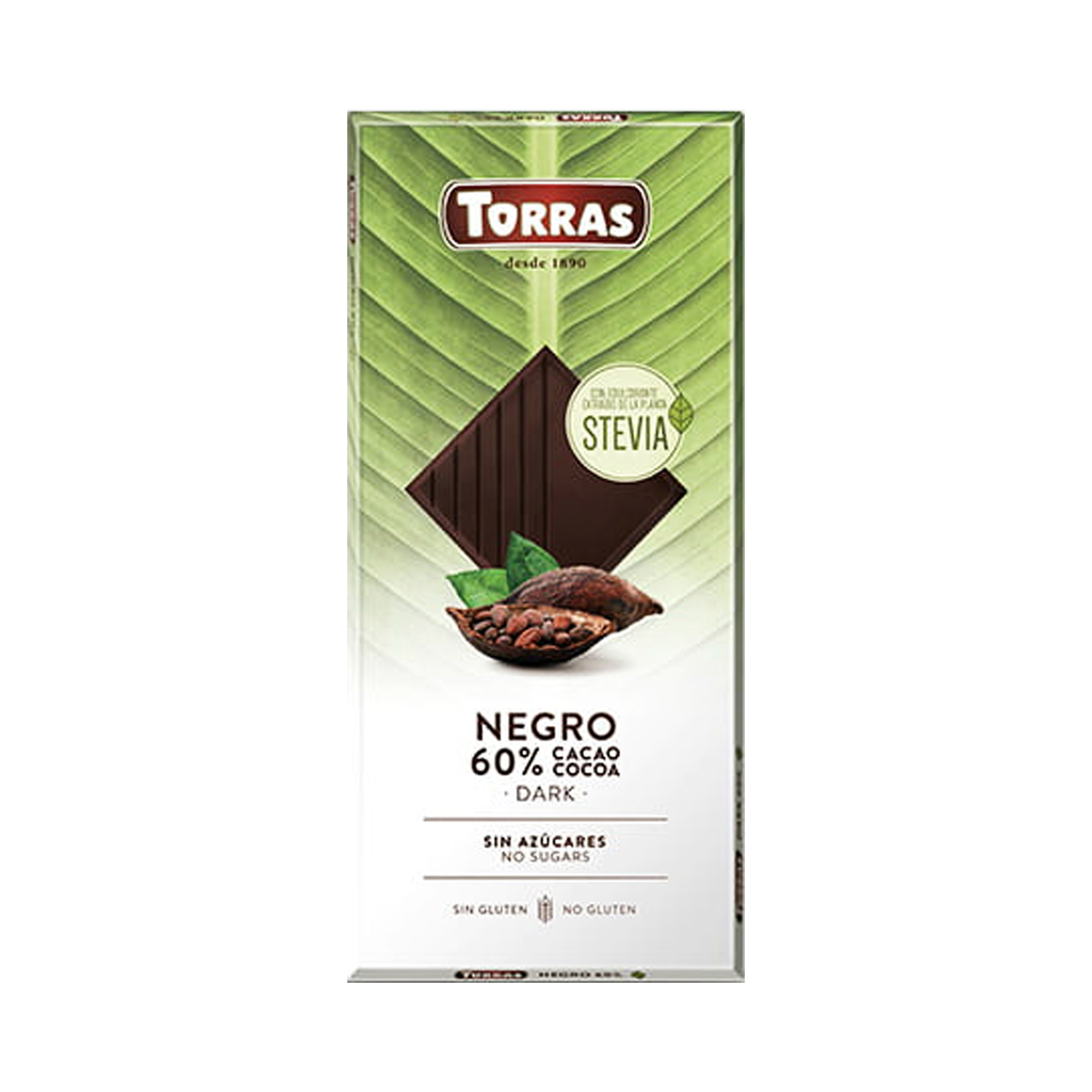 Torras Stevia Dark Chocolate 60% cocoa 100g