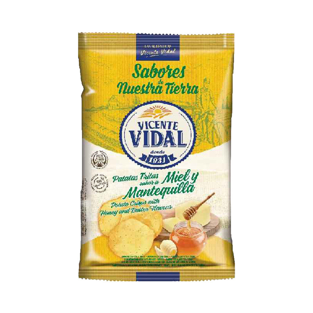 Vidal Chips Honey And Butter Flavor 125g