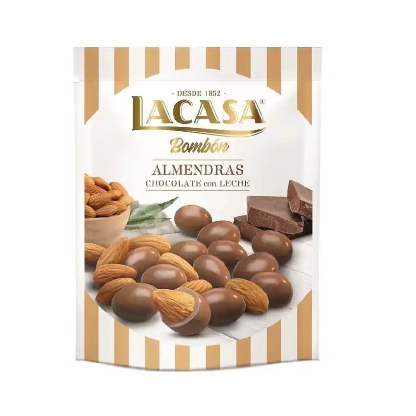 Lacasa Roasted Almonds Covered in Dark Chocolate 125g