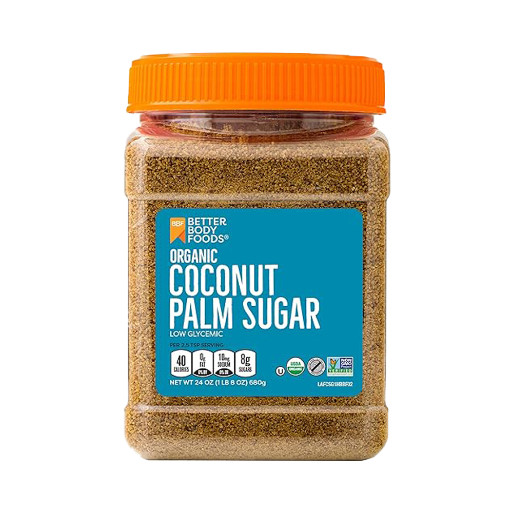 BetterBody Foods Organic Coconut Palm Sugar, Gluten-Free, Non-GMO, Low Glycemic Sugar Substitute, 1.5 lbs,24 Ounce