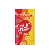 PUR Goma de mascar Jumbo | Goma de mascar sin aspartamo | 100% xilitol | Fresa natural, plátano, sabor