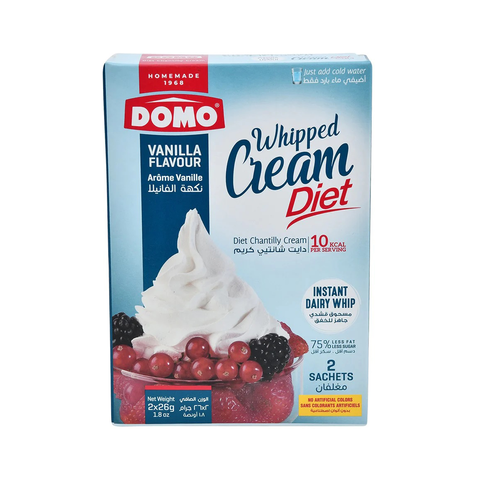 Domo light cream vanilla 26 g * 2