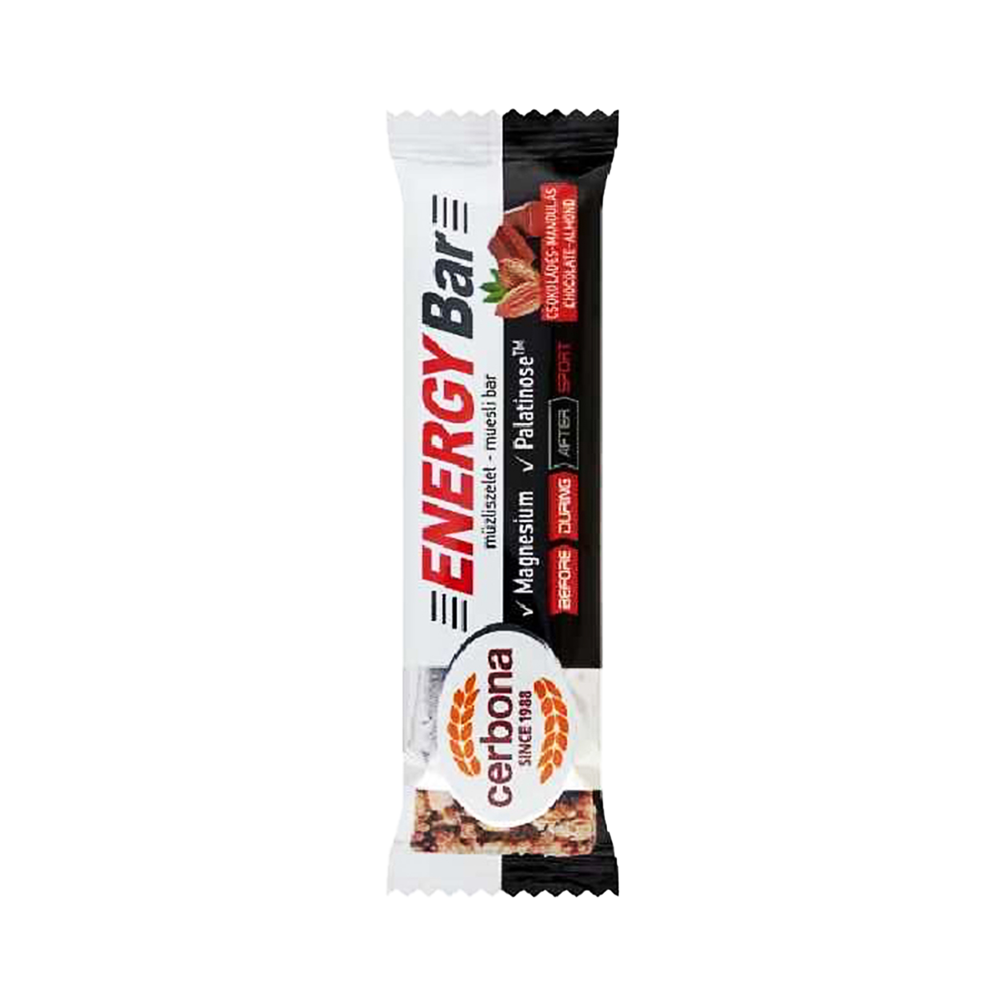 Cerbona Sport Energy Muesli Bar Chocolate Almond, With Magnesium 35 Gram