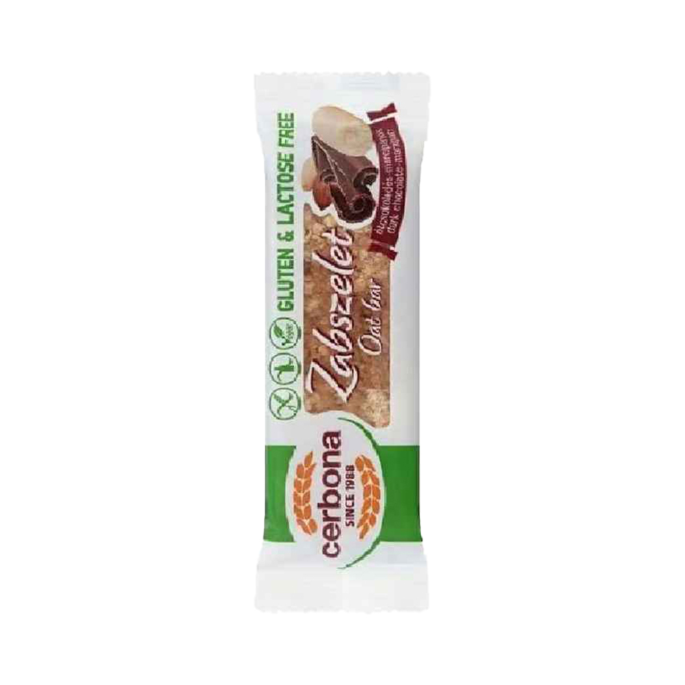 Cerbona GF Oat Bar with Dark Chocolate -Marzipan 40g