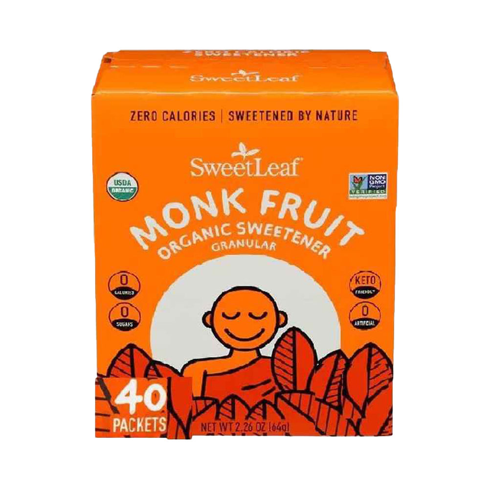 Sweet Leaf Organic Monk Fruit Sweetener 40 Sachets